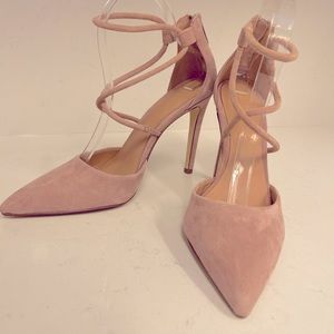Halston Heritage suede strappy stiletto